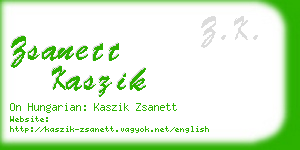 zsanett kaszik business card